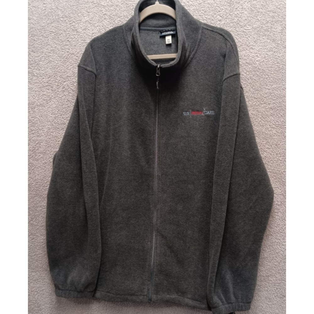 Edwards Charcoal Cozy Fleece Full Zip Jacket 2XL U.S.‎ Renal Care Workwear